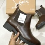 christian-louboutin-chelsea-boots-first-copy-brown