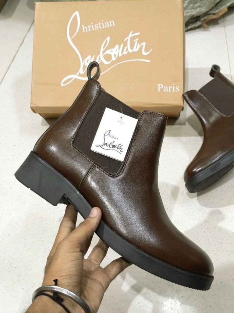 christian-louboutin-chelsea-boots-first-copy-brown